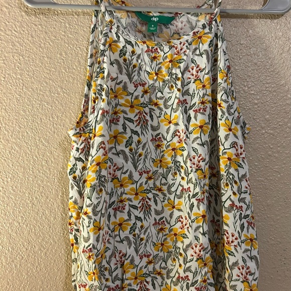 dip Tops - Dip Floral Tank Top - Yellow and Red